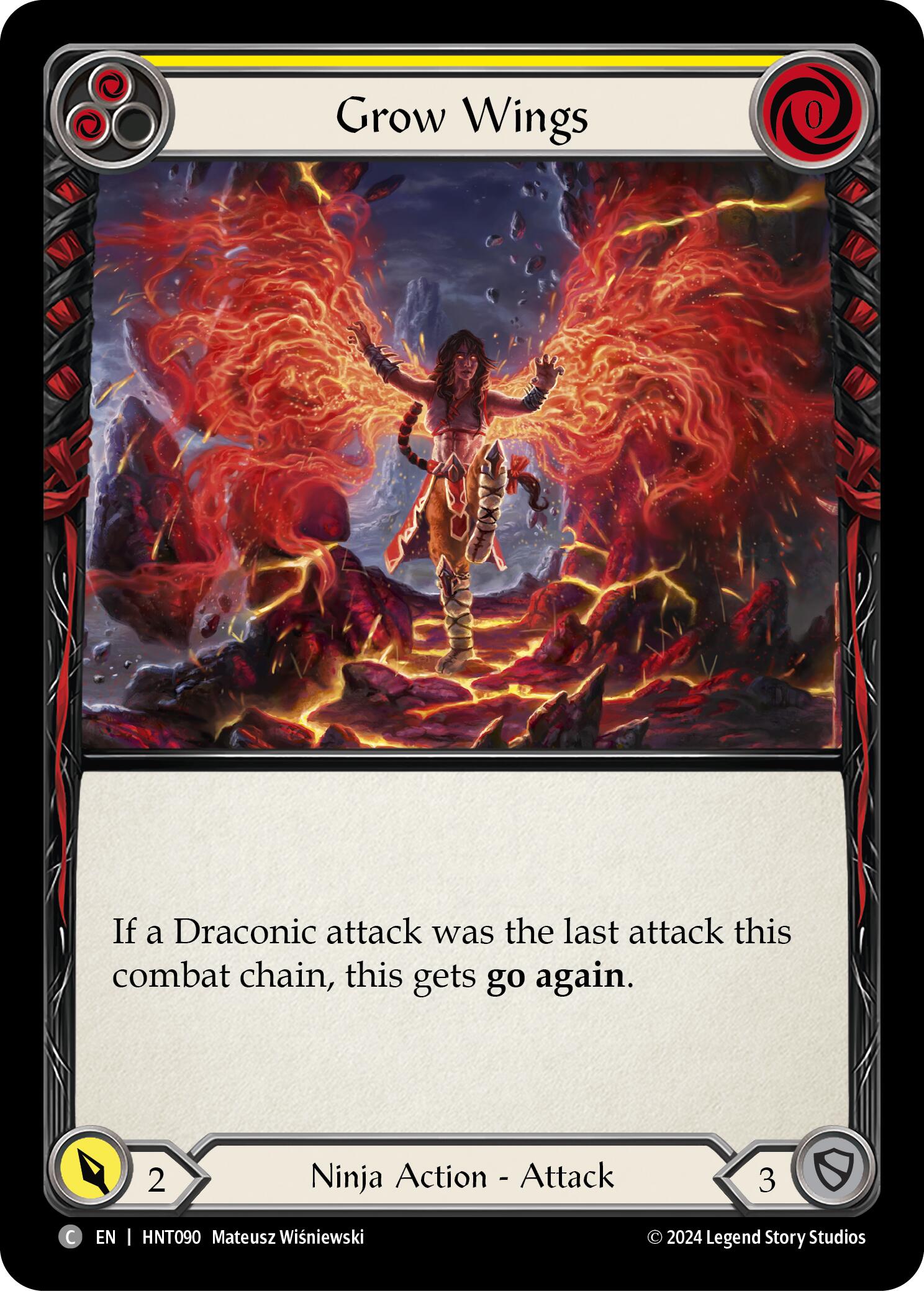 Grow Wings (Yellow) [HNT090] (The Hunted) | Card Merchant Takapuna