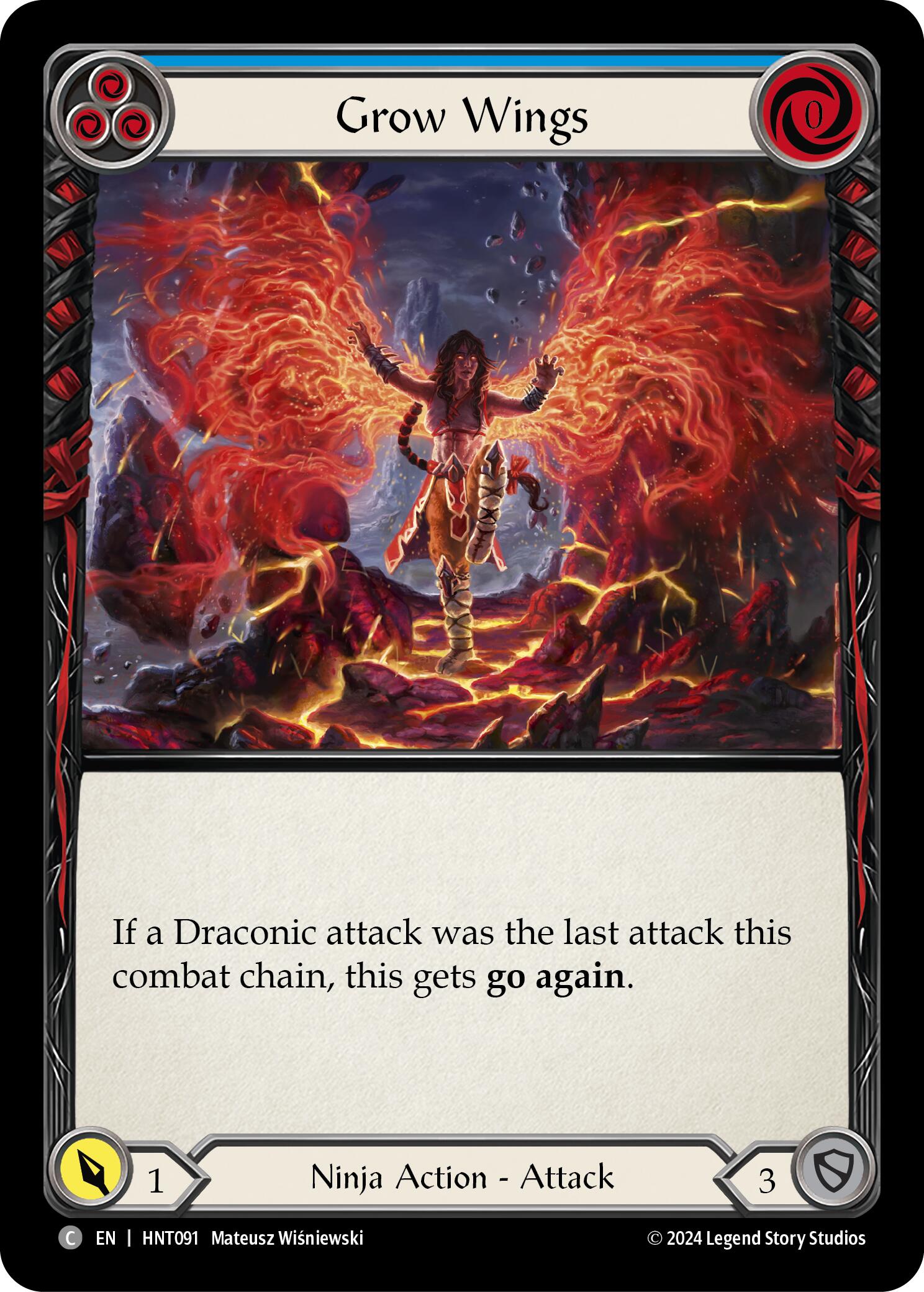 Grow Wings (Blue) [HNT091] (The Hunted) | Card Merchant Takapuna