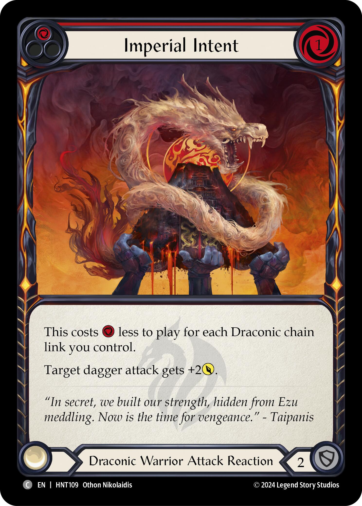 Imperial Intent (Red) [HNT109] (The Hunted)  Rainbow Foil | Card Merchant Takapuna