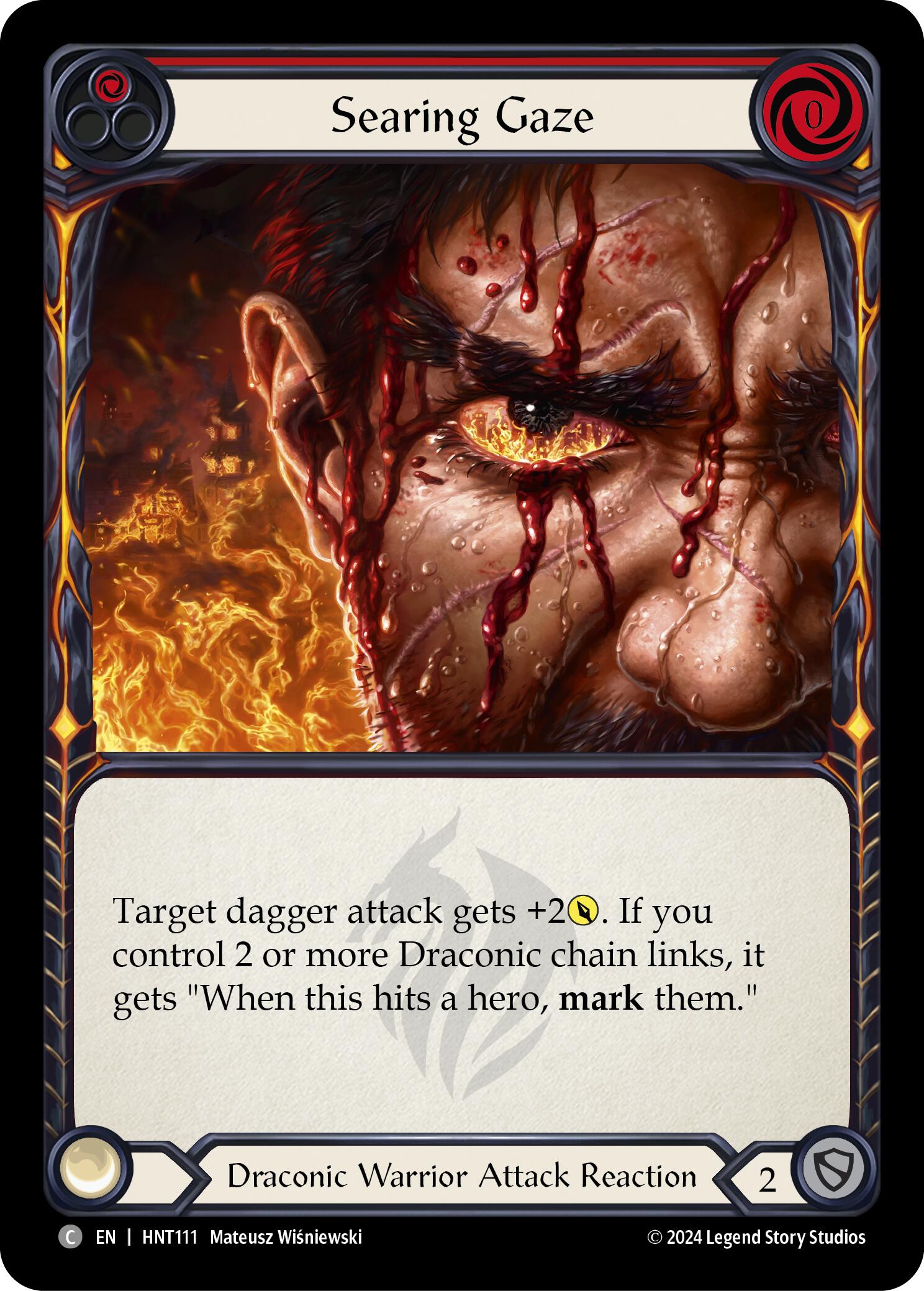 Searing Gaze (Red) [HNT111] (The Hunted) | Card Merchant Takapuna