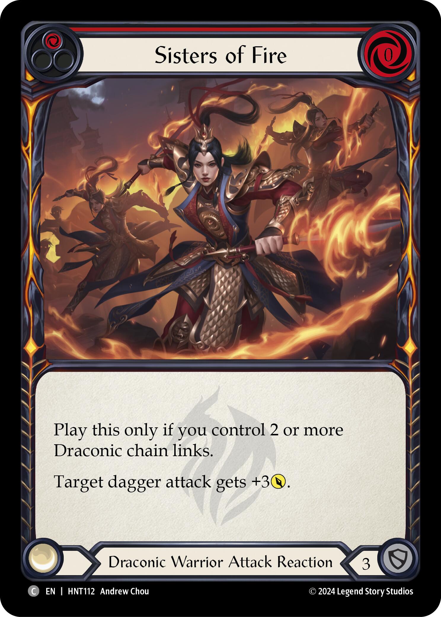 Sisters of Fire (Red) [HNT112] (The Hunted) | Card Merchant Takapuna