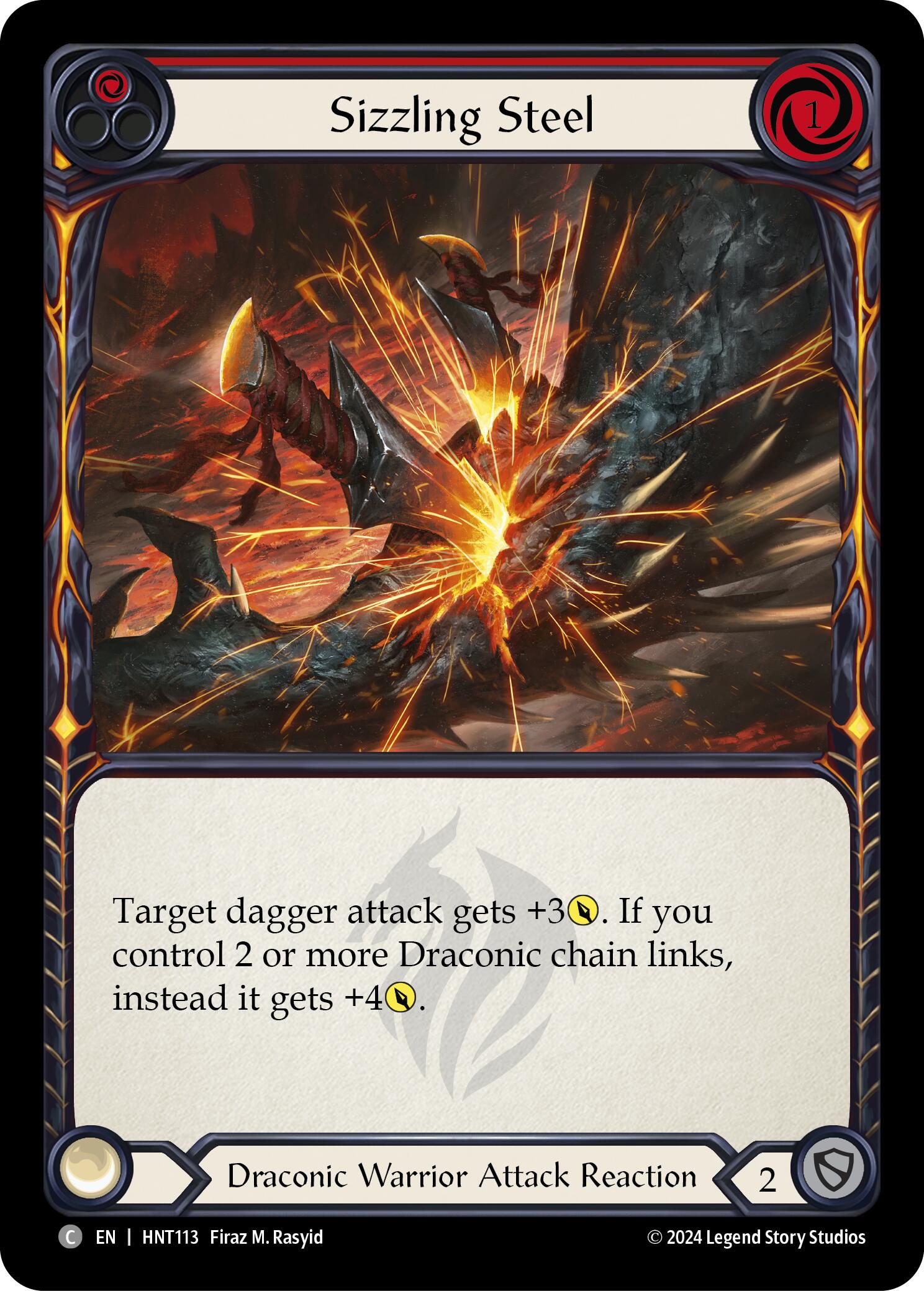 Sizzling Steel (Red) [HNT113] (The Hunted) | Card Merchant Takapuna