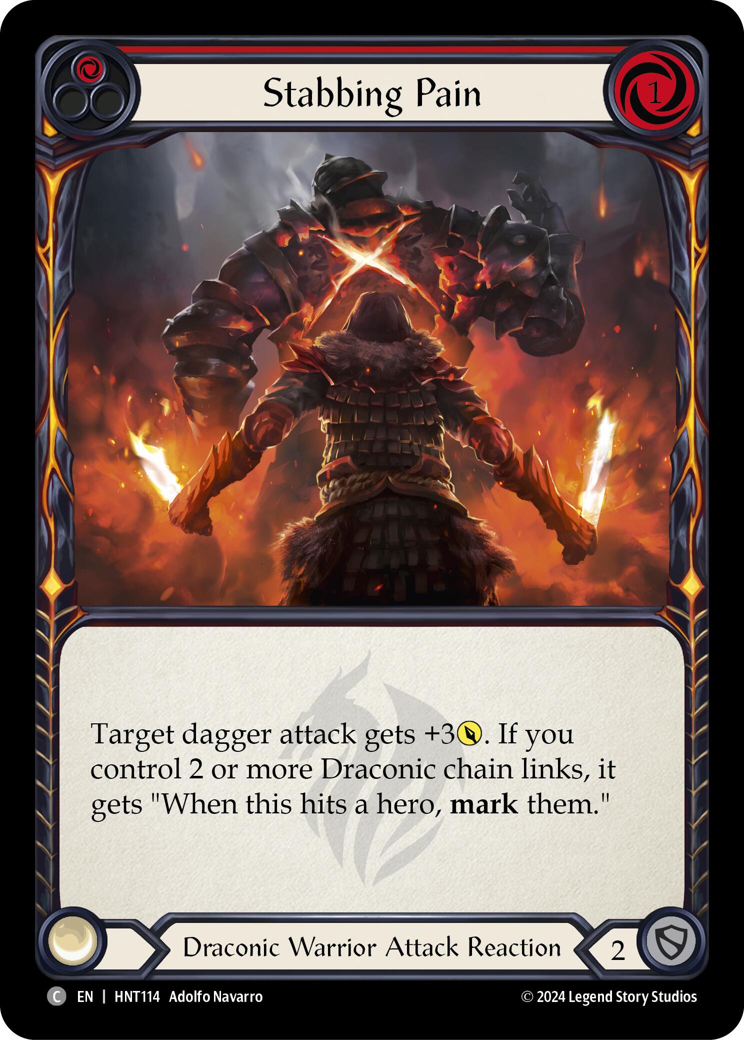 Stabbing Pain (Red) [HNT114] (The Hunted)  Rainbow Foil | Card Merchant Takapuna