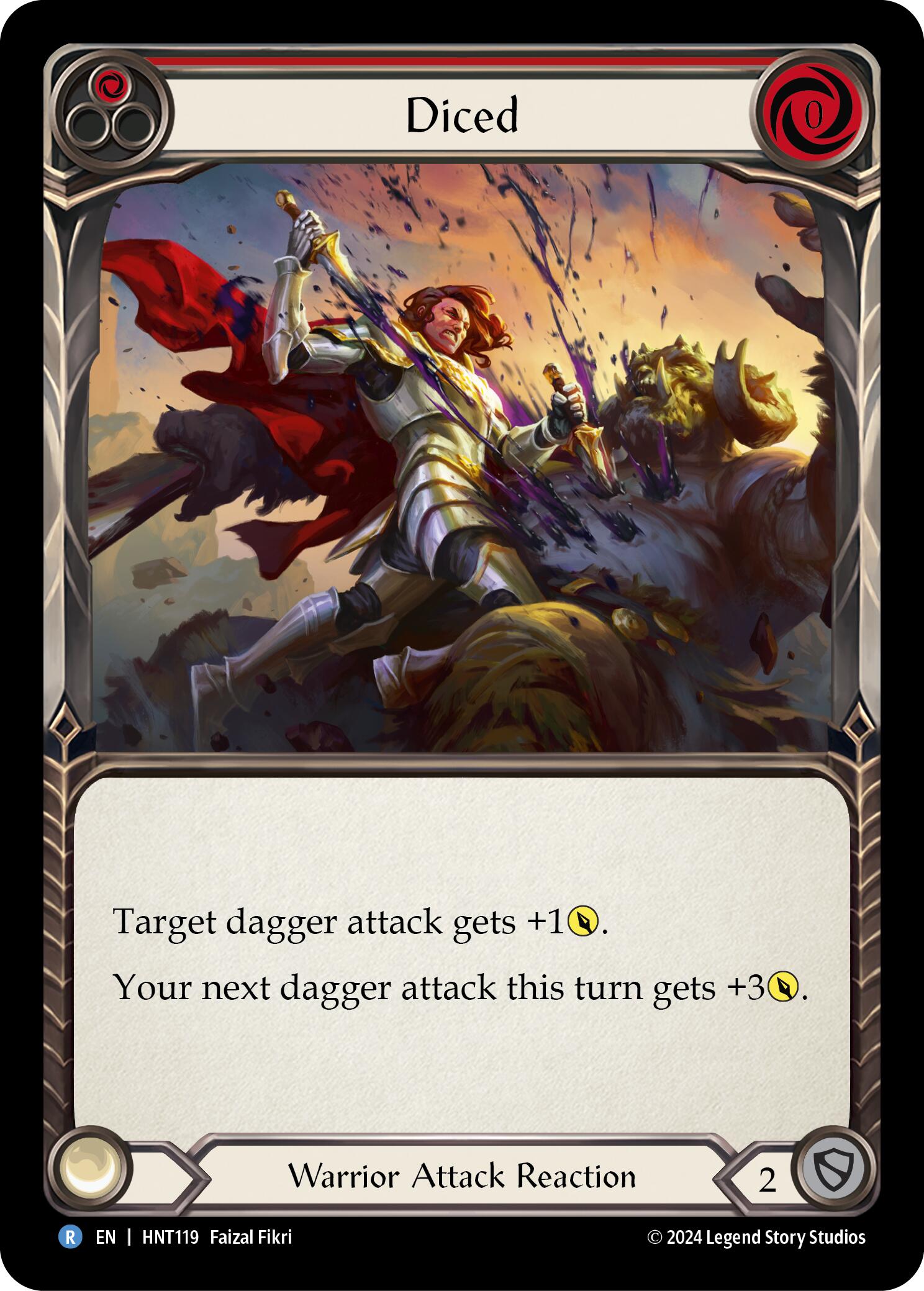 Diced (Red) [HNT119] (The Hunted)  Rainbow Foil | Card Merchant Takapuna