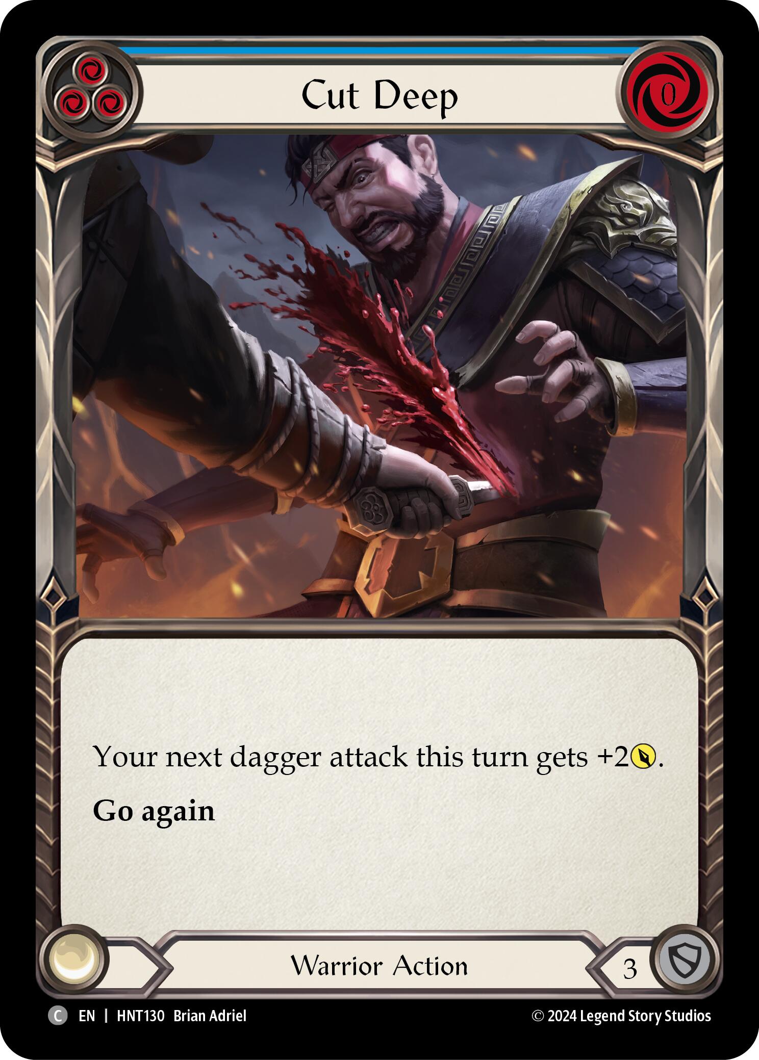 Cut Deep (Blue) [HNT130] (The Hunted)  Rainbow Foil | Card Merchant Takapuna