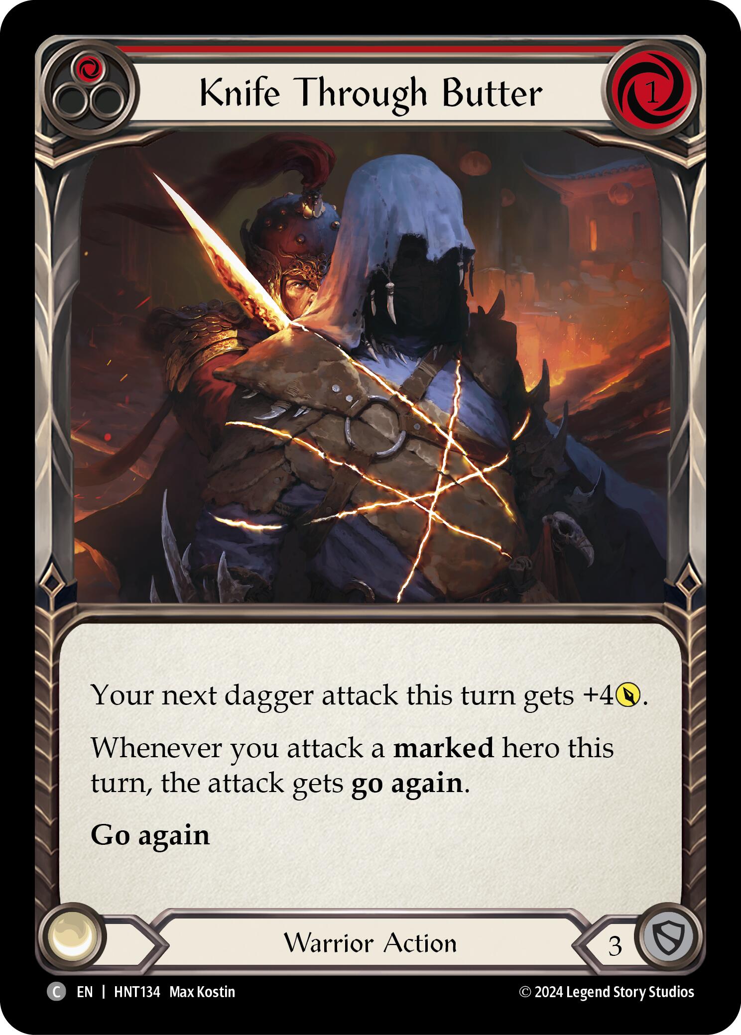 Knife through Butter (Red) [HNT134] (The Hunted)  Rainbow Foil | Card Merchant Takapuna