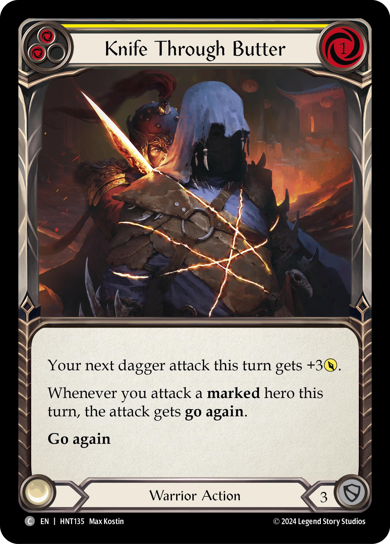 Knife through Butter (Yellow) [HNT135] (The Hunted)  Rainbow Foil | Card Merchant Takapuna