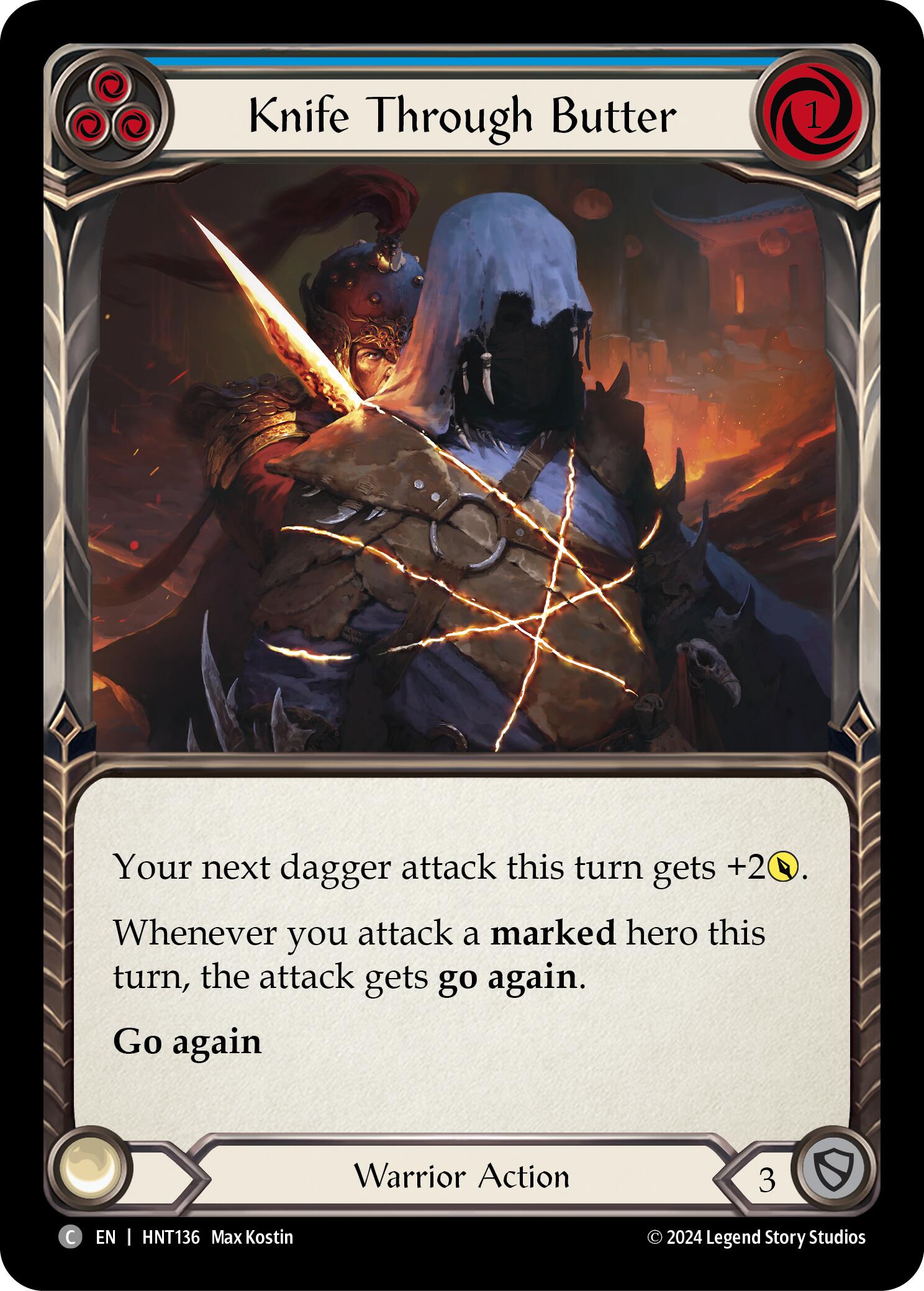 Knife through Butter (Blue) [HNT136] (The Hunted) | Card Merchant Takapuna