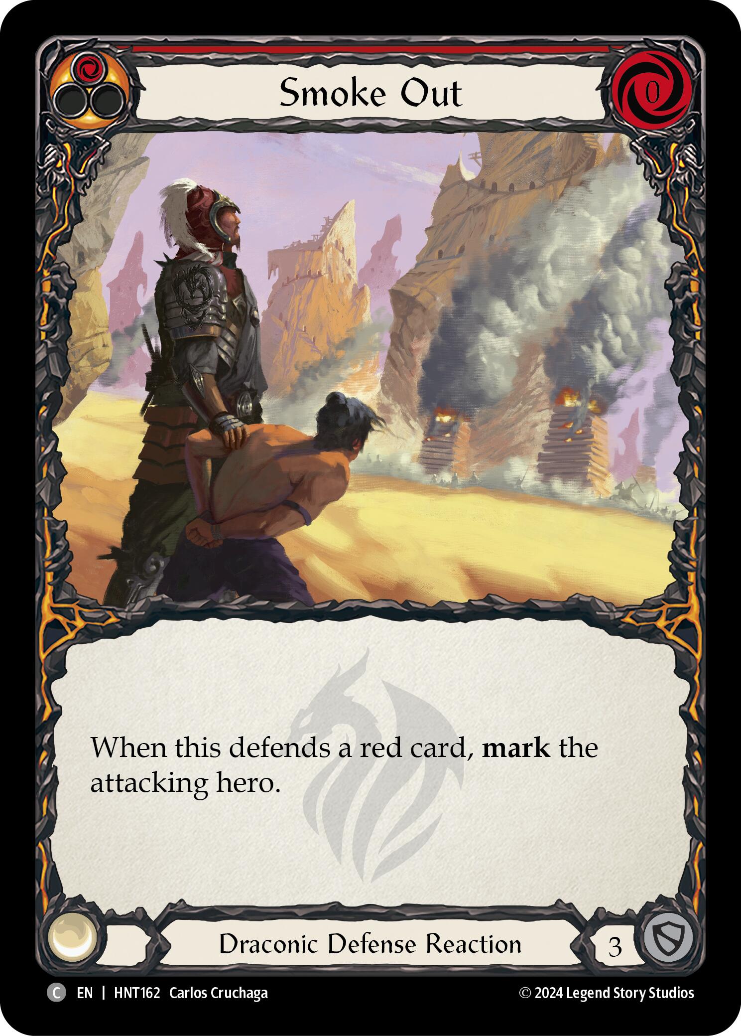 Smoke Out (Red) [HNT162] (The Hunted)  Rainbow Foil | Card Merchant Takapuna