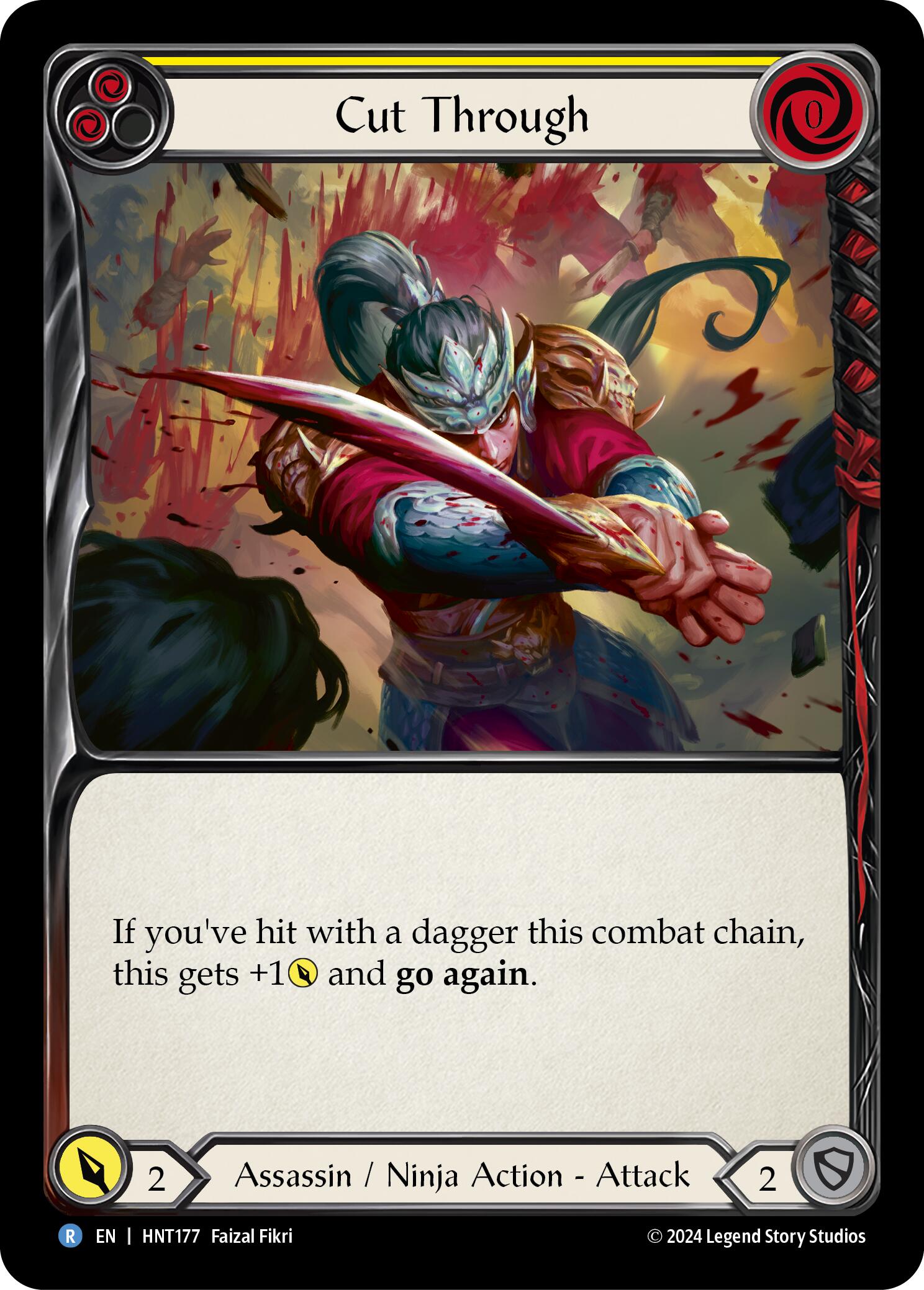 Cut Through (Yellow) [HNT177] (The Hunted) | Card Merchant Takapuna