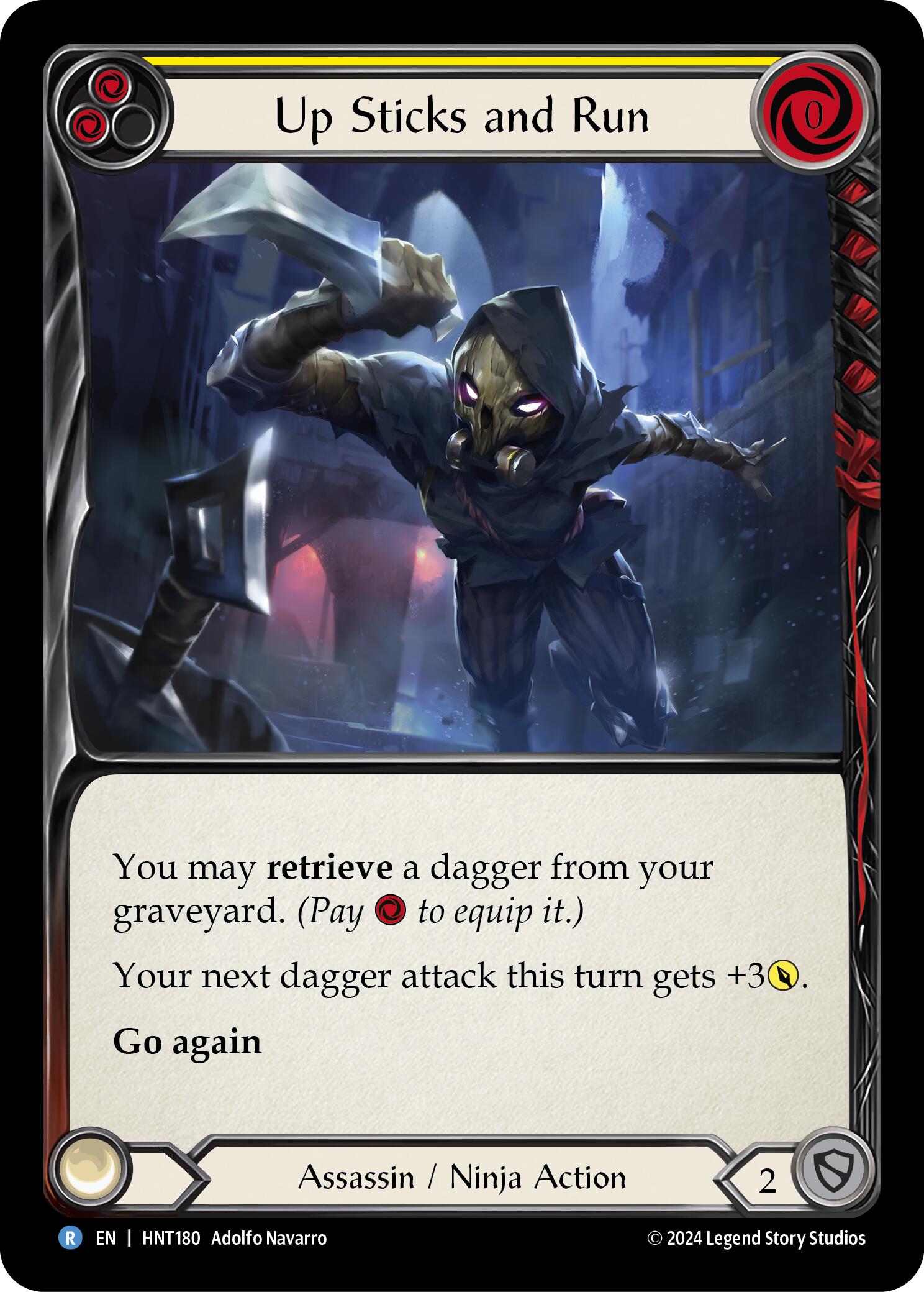 Up Sticks and Run (Yellow) [HNT180] (The Hunted) | Card Merchant Takapuna