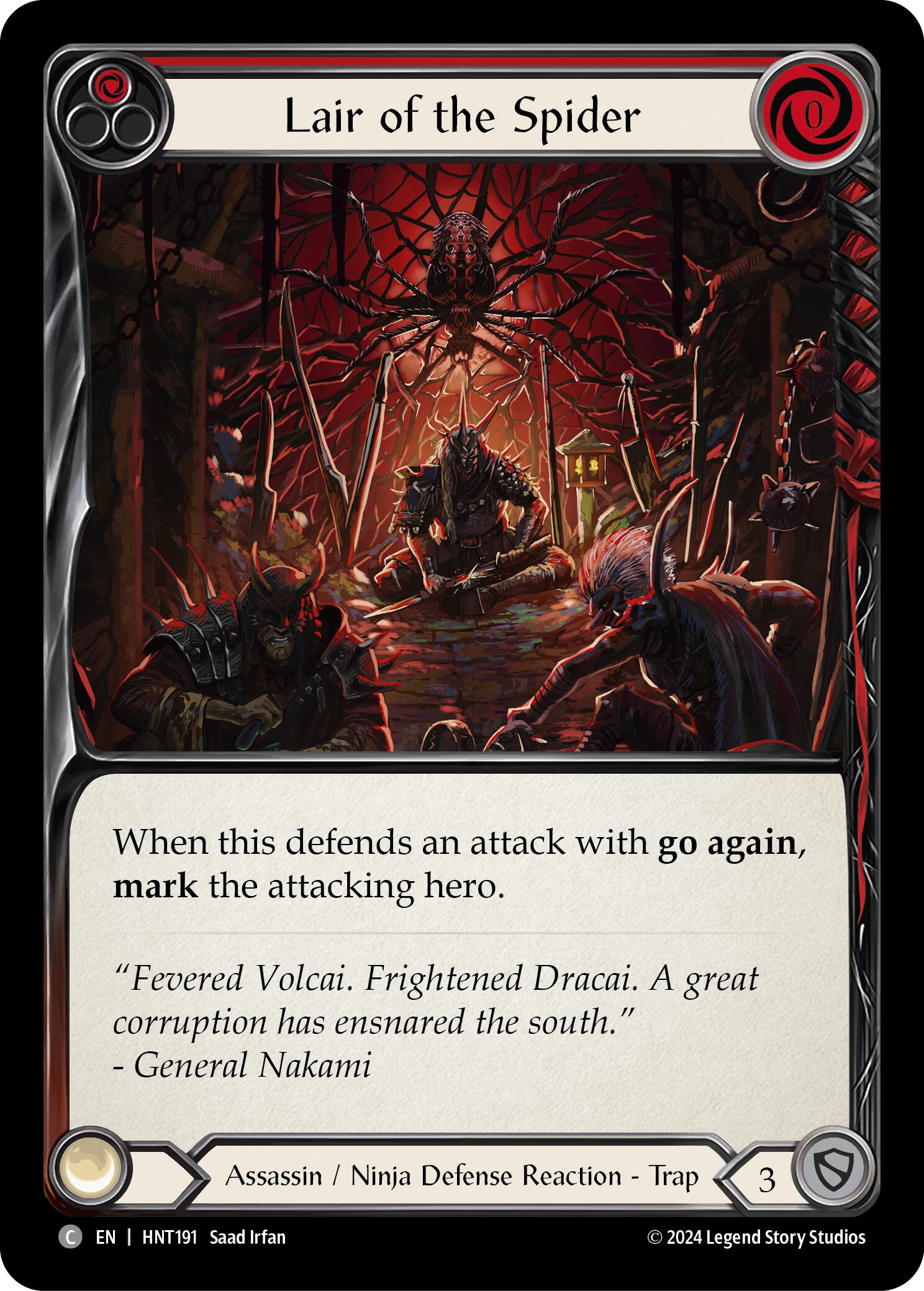Lair of the Spider (Red) [HNT191] (The Hunted) | Card Merchant Takapuna