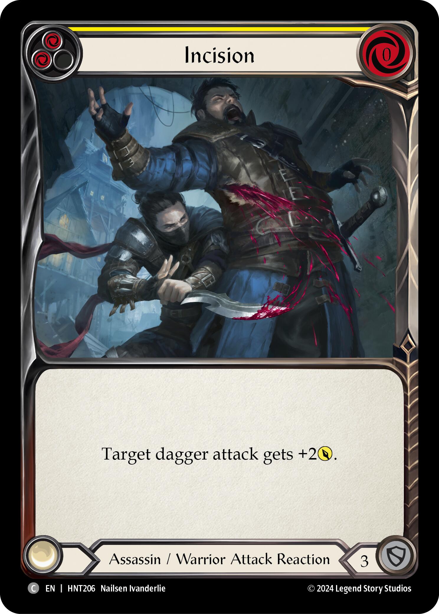 Incision (Yellow) [HNT206] (The Hunted) | Card Merchant Takapuna