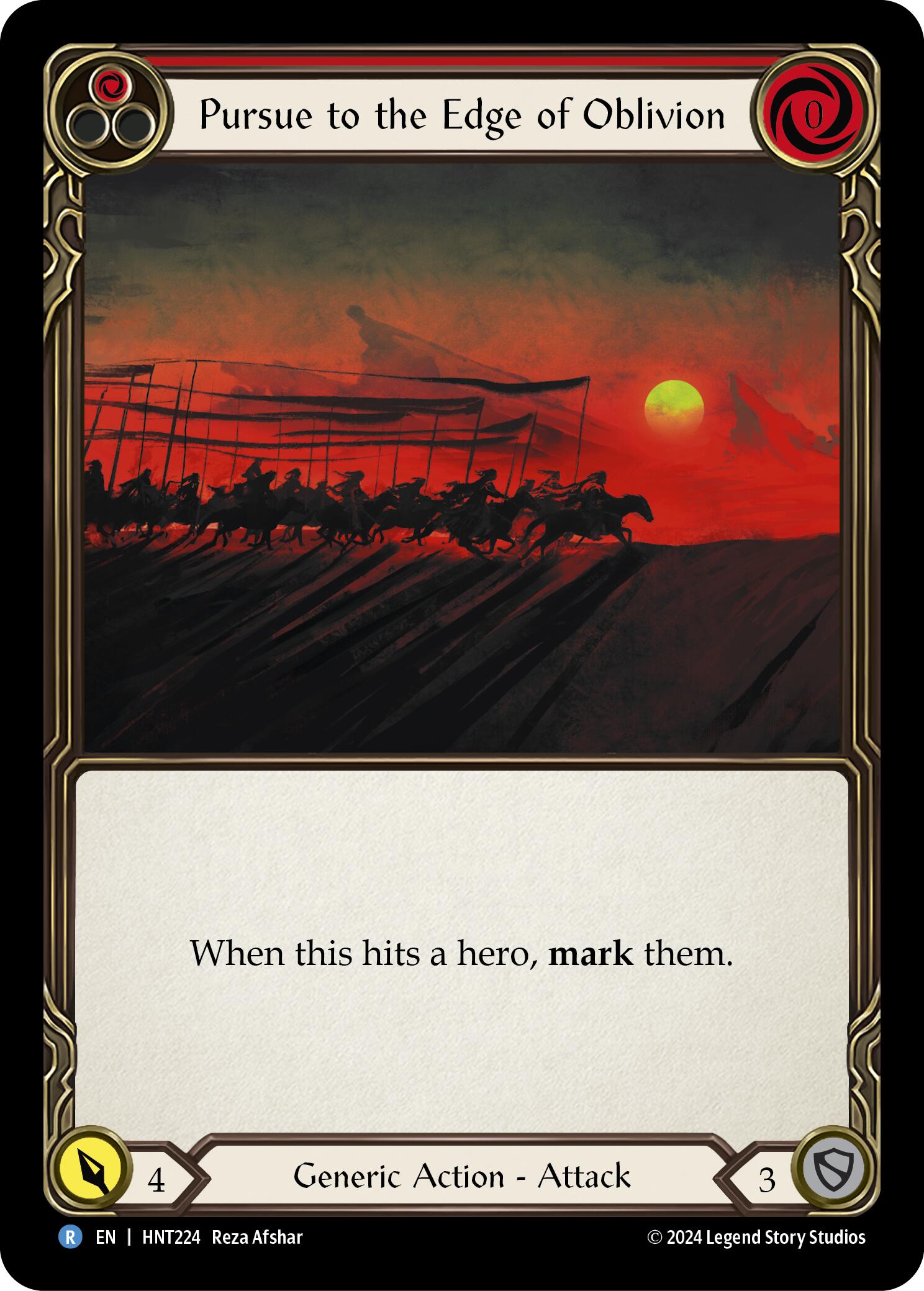 Pursue to the Edge of Oblivion (Red) [HNT224] (The Hunted)  Rainbow Foil | Card Merchant Takapuna