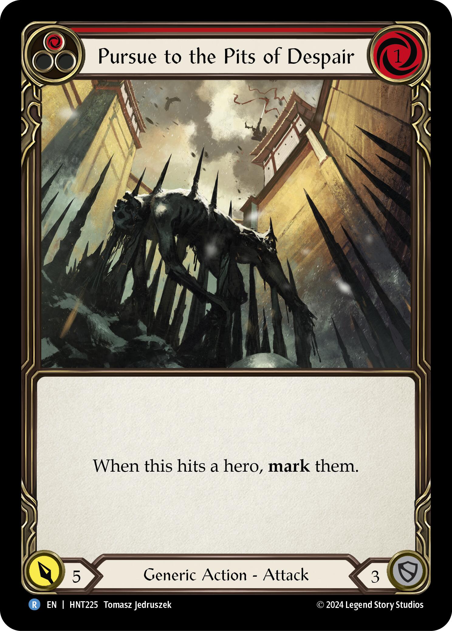 Pursue to the Pits of Despair (Red) [HNT225] (The Hunted) | Card Merchant Takapuna