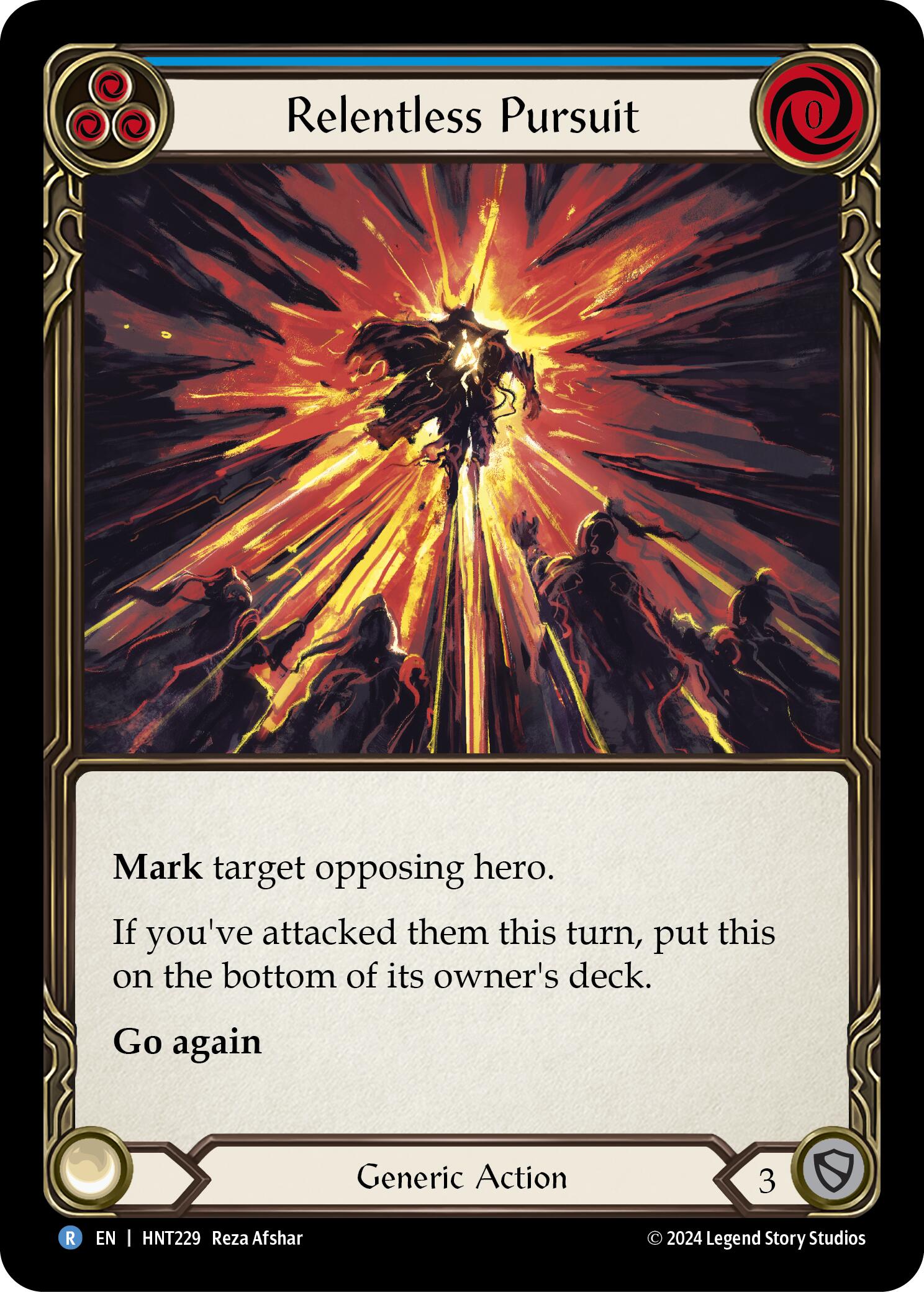 Relentless Pursuit (Blue) [HNT229] (The Hunted)  Rainbow Foil | Card Merchant Takapuna