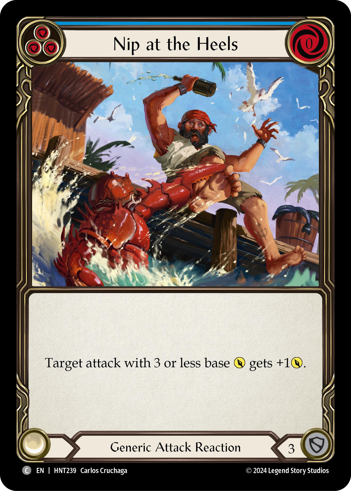 Nip at the Heels (Blue) [HNT239] (The Hunted)  Rainbow Foil | Card Merchant Takapuna