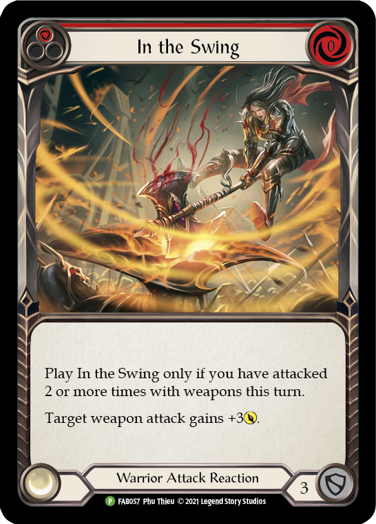 In the Swing (Red) [FAB057] (Promo)  Rainbow Foil | Card Merchant Takapuna