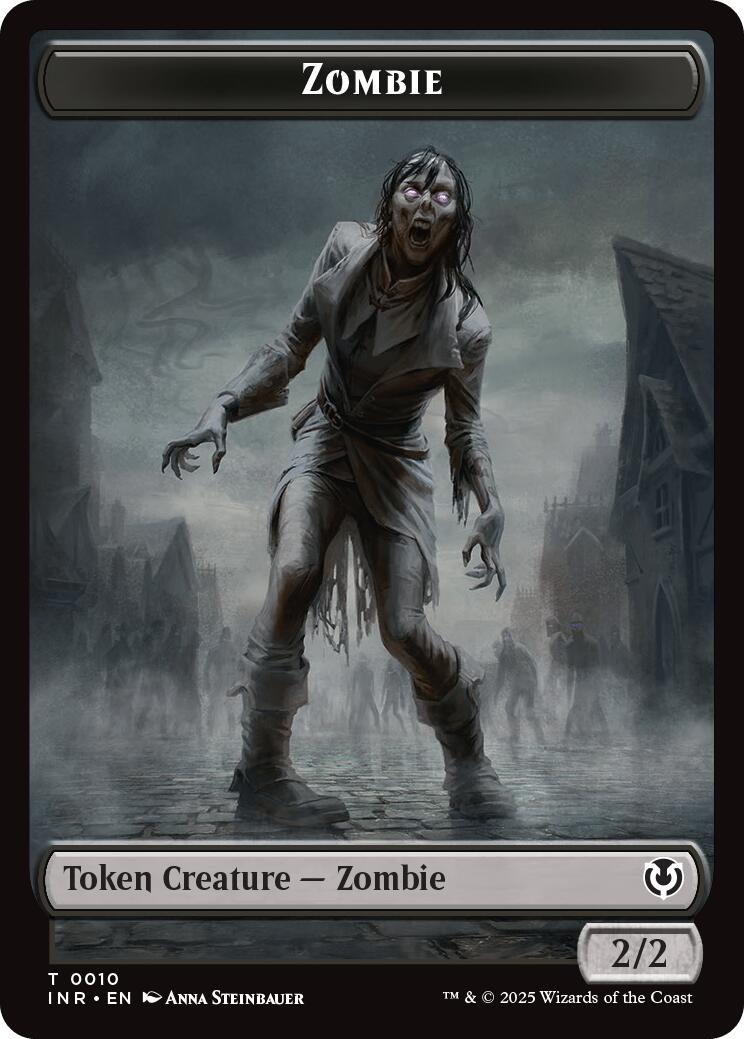 Zombie (0010) // Blood Double-Sided Token [Innistrad Remastered Tokens] | Card Merchant Takapuna