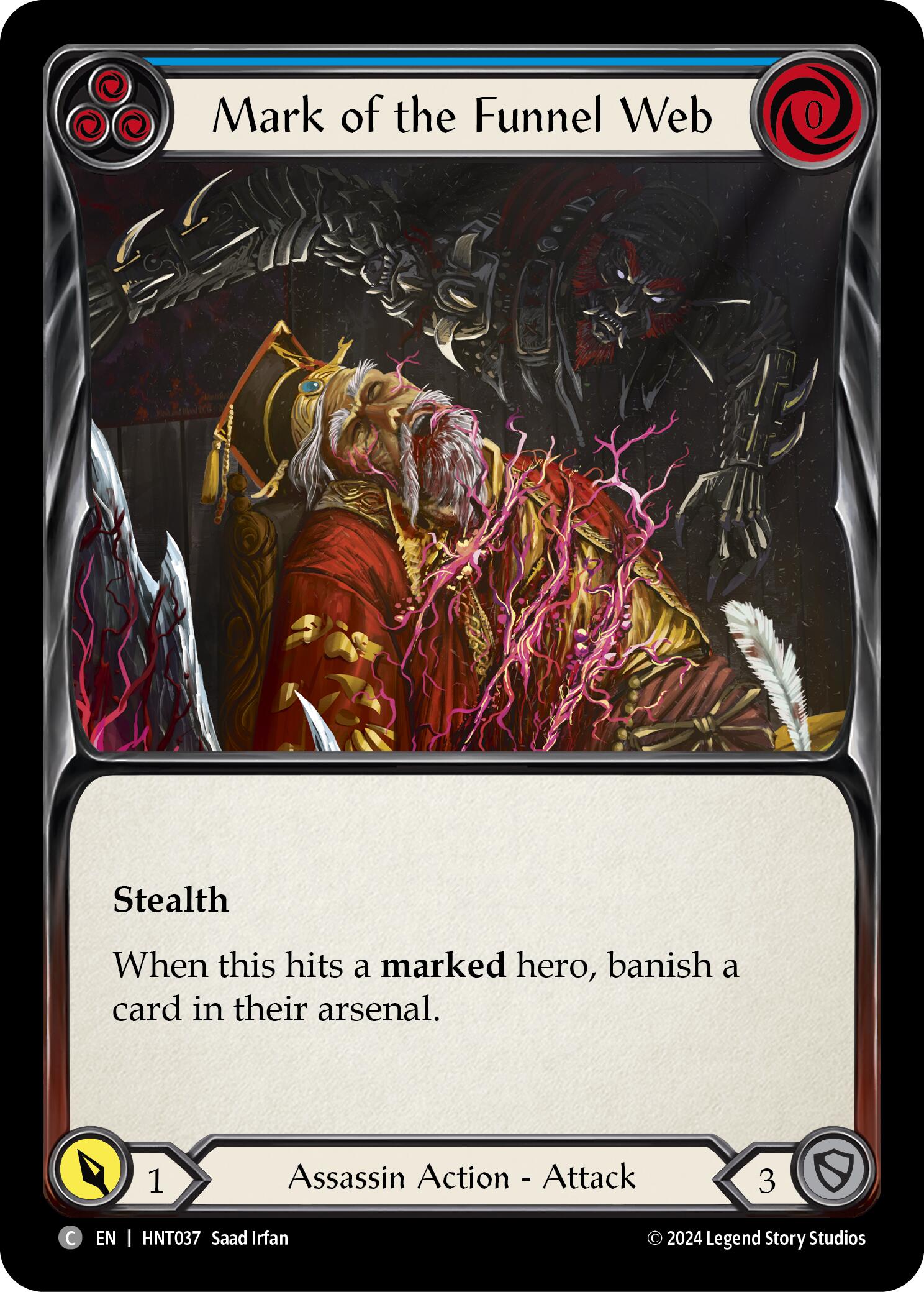 Mark of the Funnel Web (Blue) [HNT037] (The Hunted) | Card Merchant Takapuna