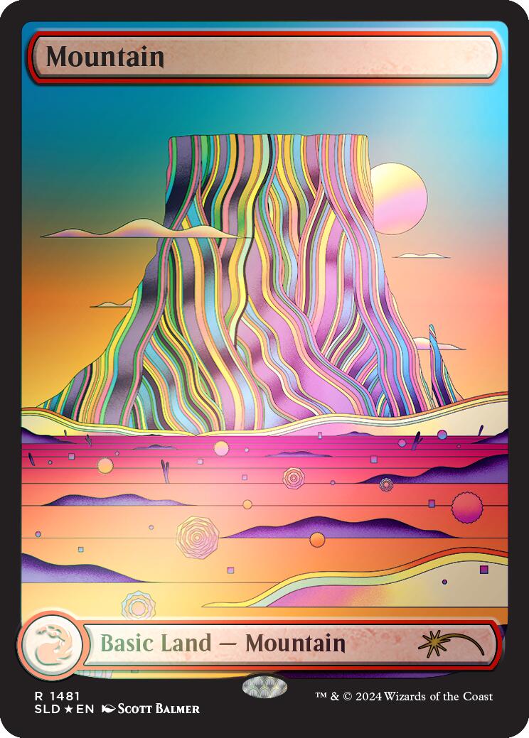 Mountain (1481) (Rainbow Foil) [Secret Lair Drop Series] | Card Merchant Takapuna