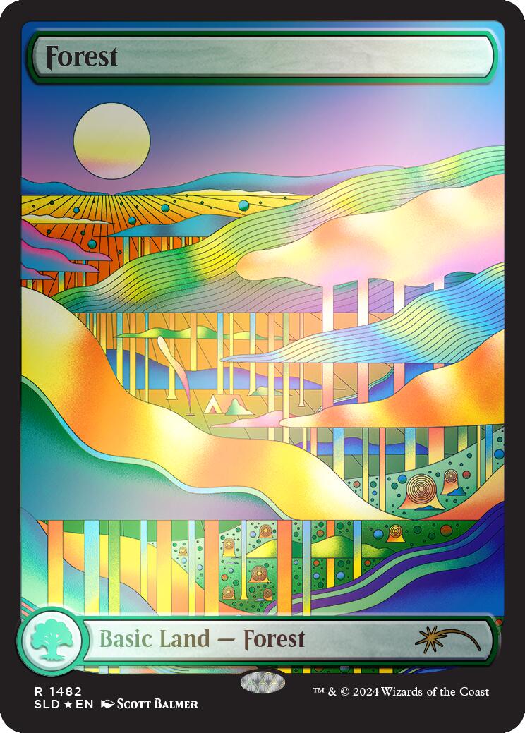 Forest (1482) (Rainbow Foil) [Secret Lair Drop Series] | Card Merchant Takapuna