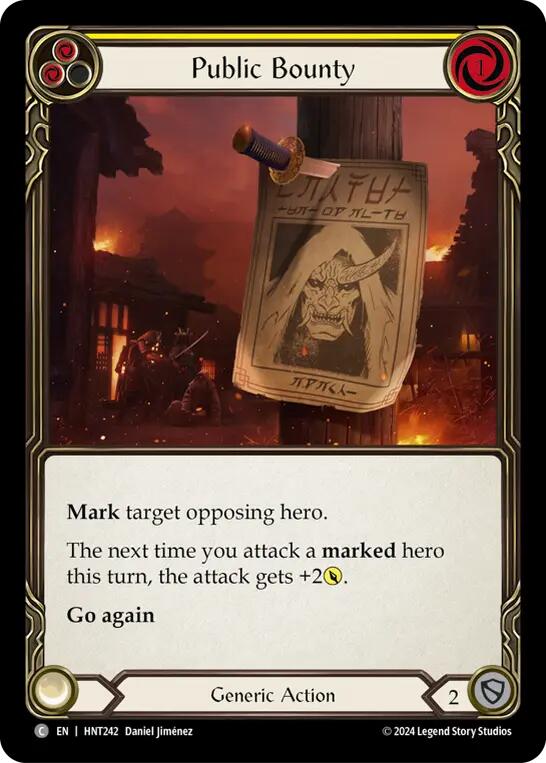 Public Bounty (Yellow) [HNT242] (The Hunted)  Rainbow Foil | Card Merchant Takapuna