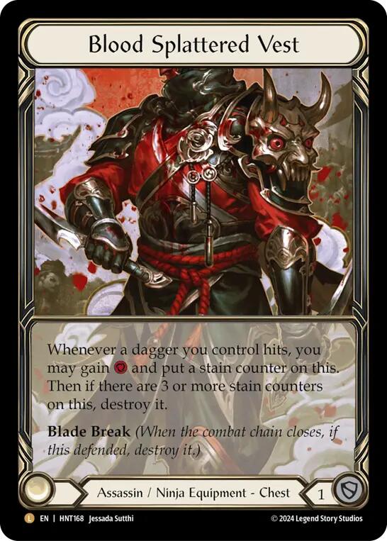 Blood Splattered Vest (Extended Art) [HNT168] (The Hunted)  Cold Foil | Card Merchant Takapuna