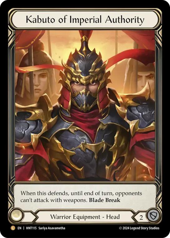 Kabuto of Imperial Authority (Extended Art) [HNT115] (The Hunted)  Cold Foil | Card Merchant Takapuna