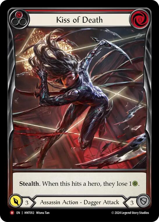 Kiss of Death (Extended Art) [HNT012] (The Hunted)  Cold Foil | Card Merchant Takapuna