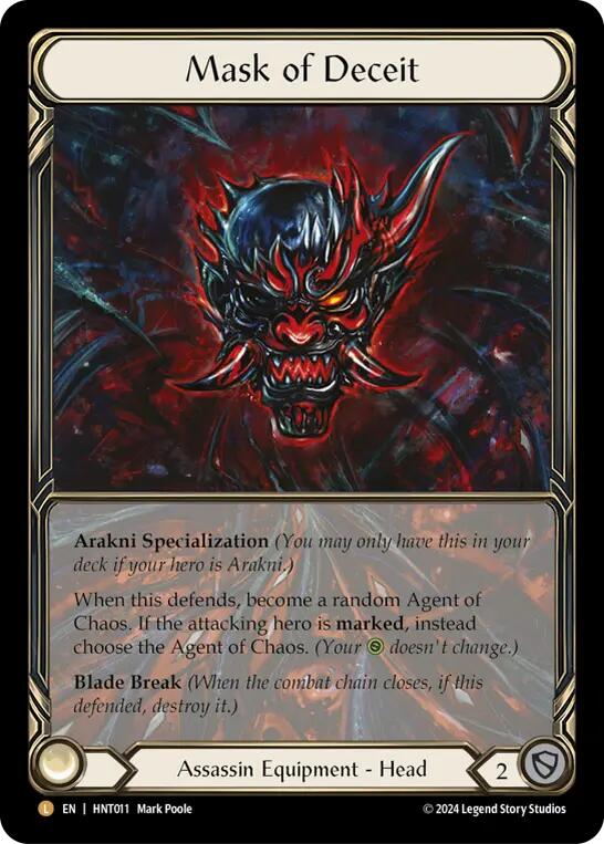 Mask of Deceit (Extended Art) [HNT011] (The Hunted)  Cold Foil | Card Merchant Takapuna