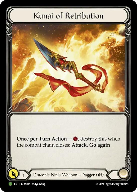 Kunai of Retribution [GEM002] (GEM Pack 1)  Cold Foil | Card Merchant Takapuna