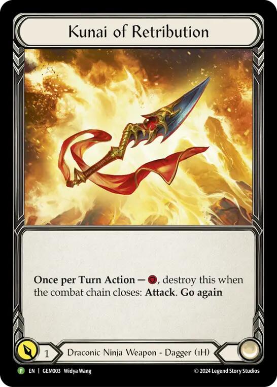Kunai of Retribution [GEM003] (GEM Pack 1)  Cold Foil | Card Merchant Takapuna