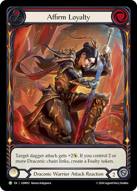 Affirm Loyalty [GEM012] (GEM Pack 1)  Rainbow Foil | Card Merchant Takapuna