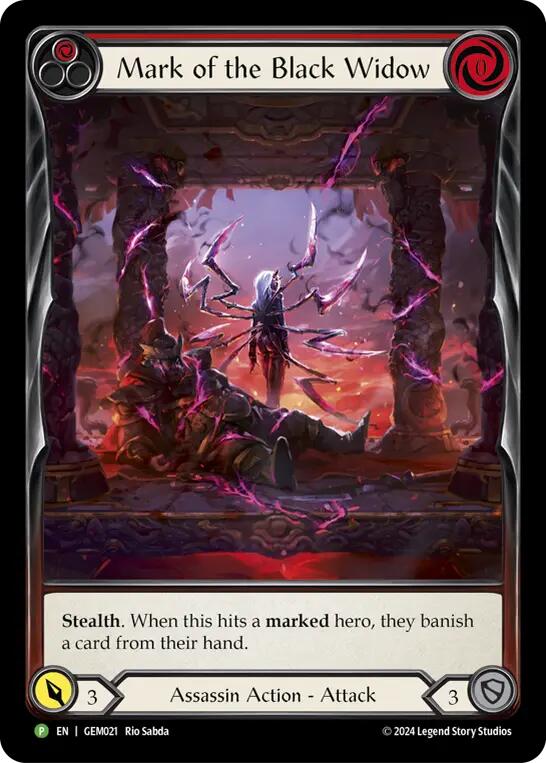 Mark of the Black Widow [GEM021] (GEM Pack 1)  Rainbow Foil | Card Merchant Takapuna