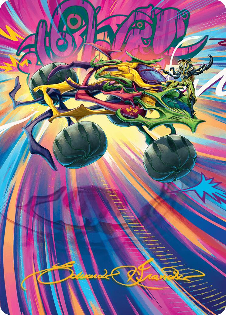 Thunderous Velocipede Art Card (Gold-Stamped Signature) [Aetherdrift Art Series] | Card Merchant Takapuna