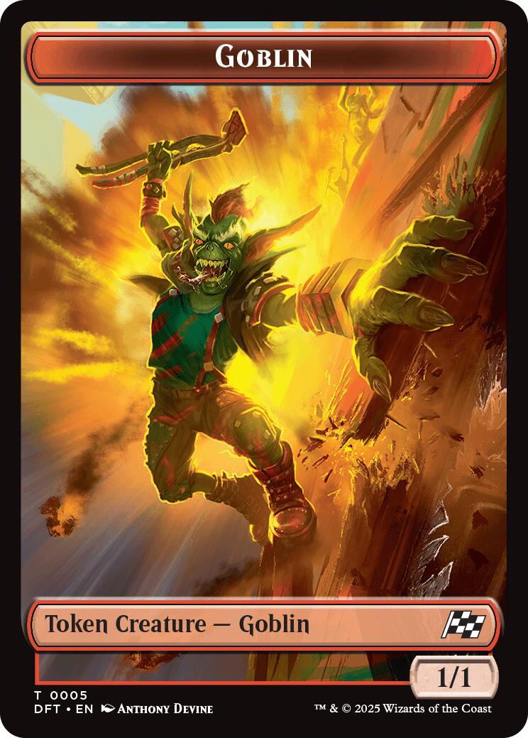 Goblin // Thopter (0010) Double-Sided Token [Aetherdrift Tokens] | Card Merchant Takapuna