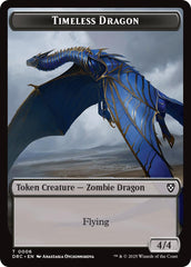 Timeless Dragon // Zombie (0007) Double-Sided Token [Aetherdrift Tokens] | Card Merchant Takapuna
