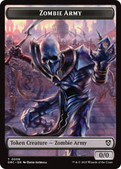 Zombie Army // Zombie Warrior Double-Sided Token [Aetherdrift Tokens] | Card Merchant Takapuna
