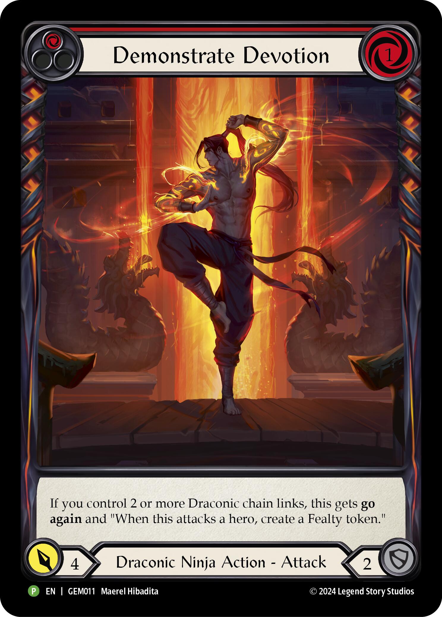 Demonstrate Devotion (Red) [GEM011] (GEM Pack 1)  Rainbow Foil | Card Merchant Takapuna