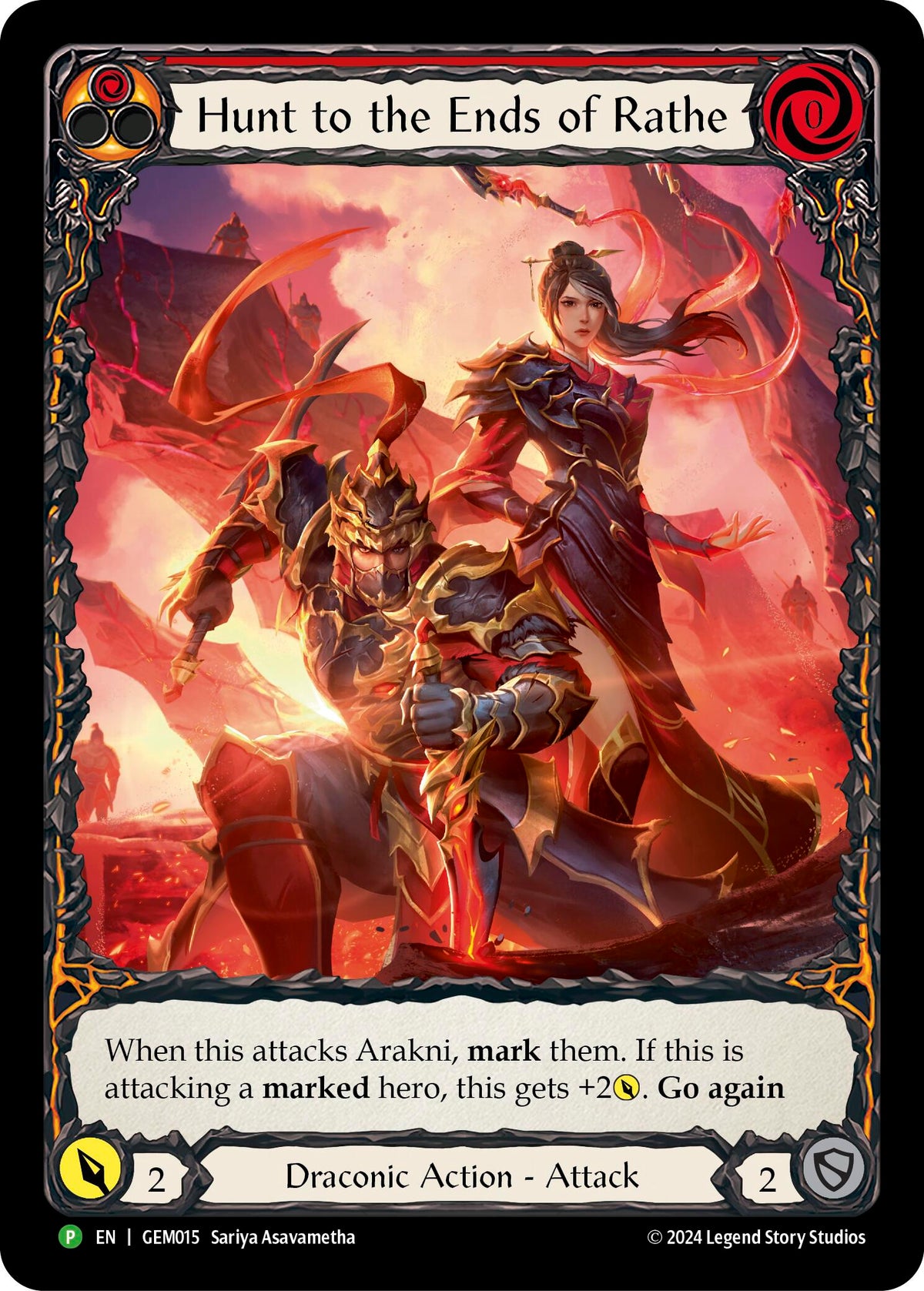 Hunt to the Ends of Rathe (Red) [GEM015] (GEM Pack 1)  Rainbow Foil
