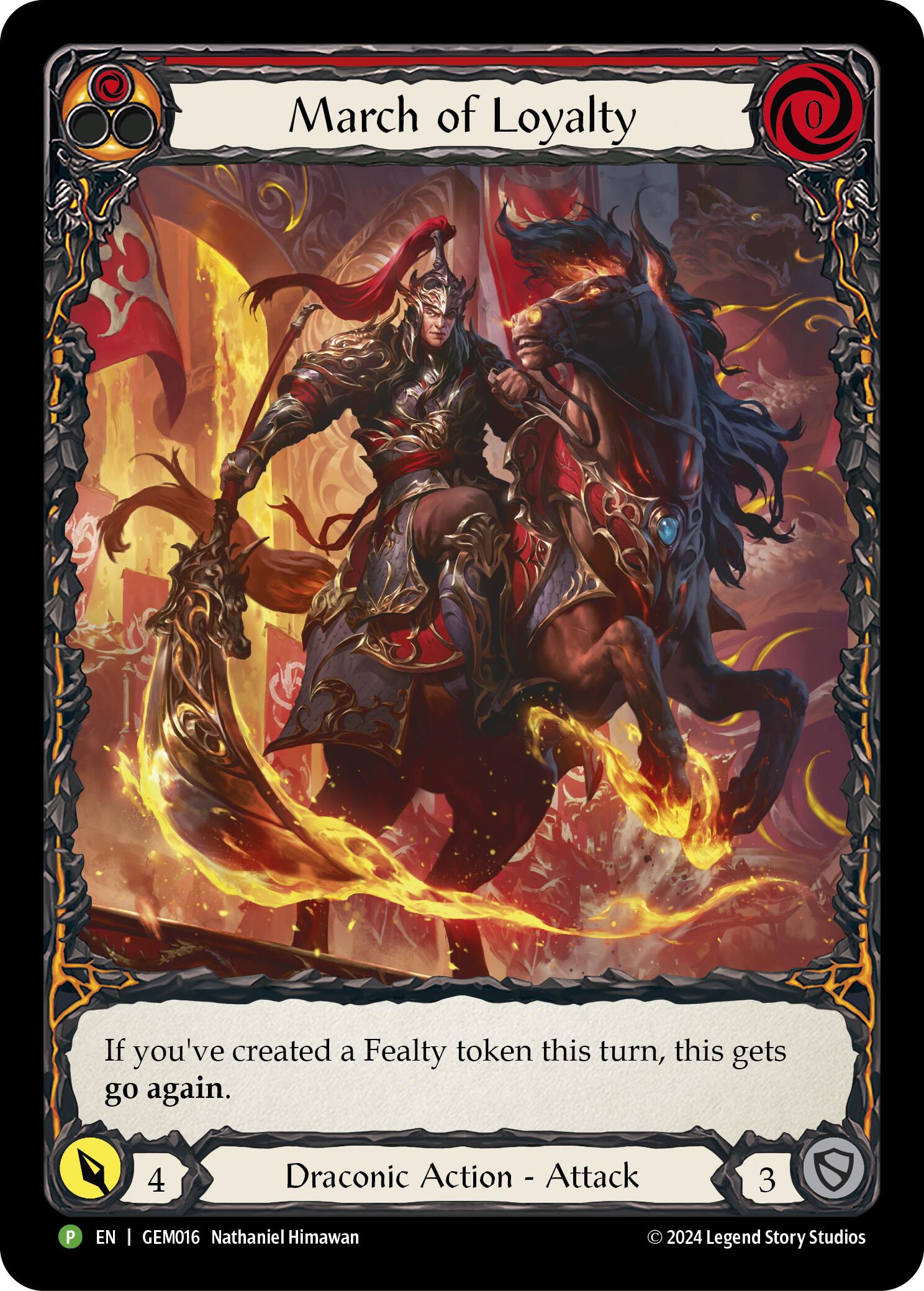 March of Loyalty (Red) [GEM016] (GEM Pack 1)  Rainbow Foil | Card Merchant Takapuna