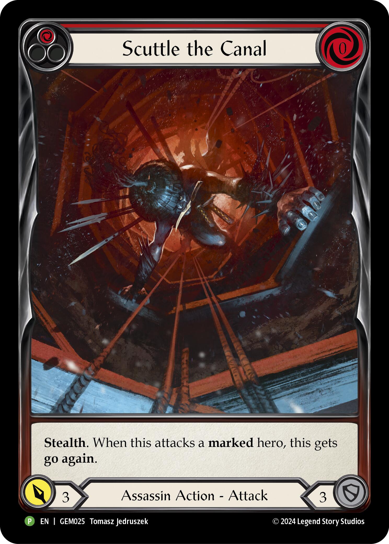 Scuttle the Canal (Red) [GEM025] (GEM Pack 1)  Rainbow Foil | Card Merchant Takapuna