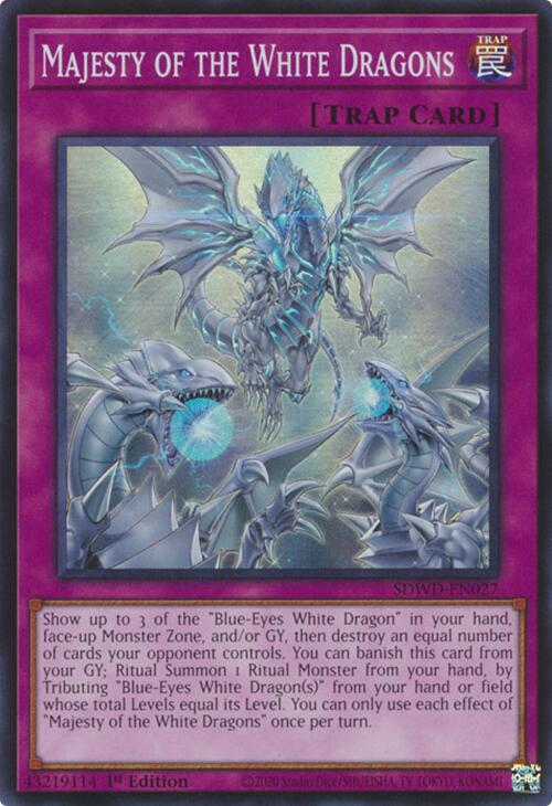 Majesty of the White Dragons [SDWD-EN027] Super Rare | Card Merchant Takapuna
