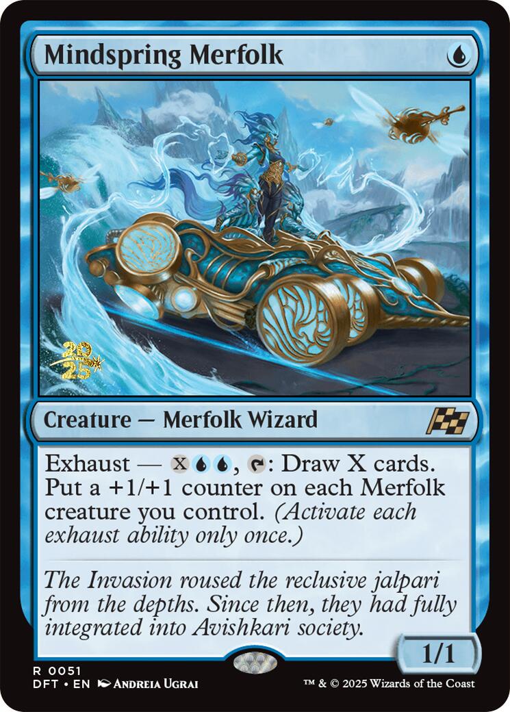 Mindspring Merfolk [Aetherdrift Prerelease Promos] | Card Merchant Takapuna