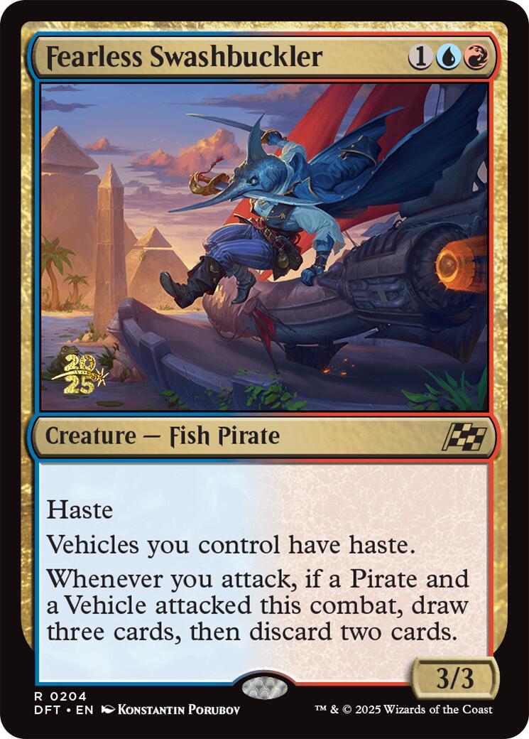 Fearless Swashbuckler [Aetherdrift Prerelease Promos] | Card Merchant Takapuna