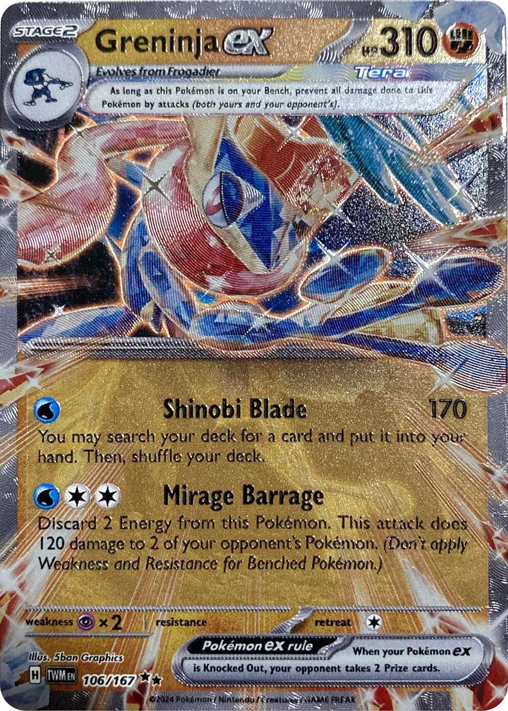 Greninja ex (106/167) (GameStop Metal Card) [Miscellaneous Cards] | Card Merchant Takapuna