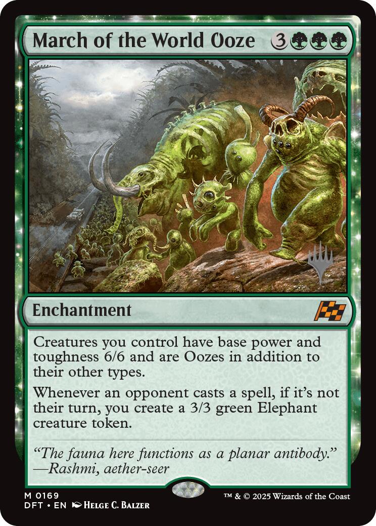 March of the World Ooze (Promo Pack) [Aetherdrift Promos] | Card Merchant Takapuna