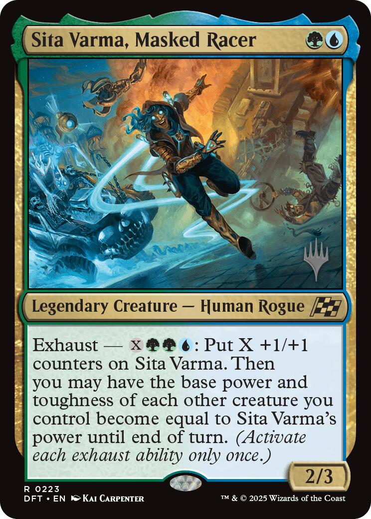 Sita Varma, Masked Racer (Promo Pack) [Aetherdrift Promos] | Card Merchant Takapuna