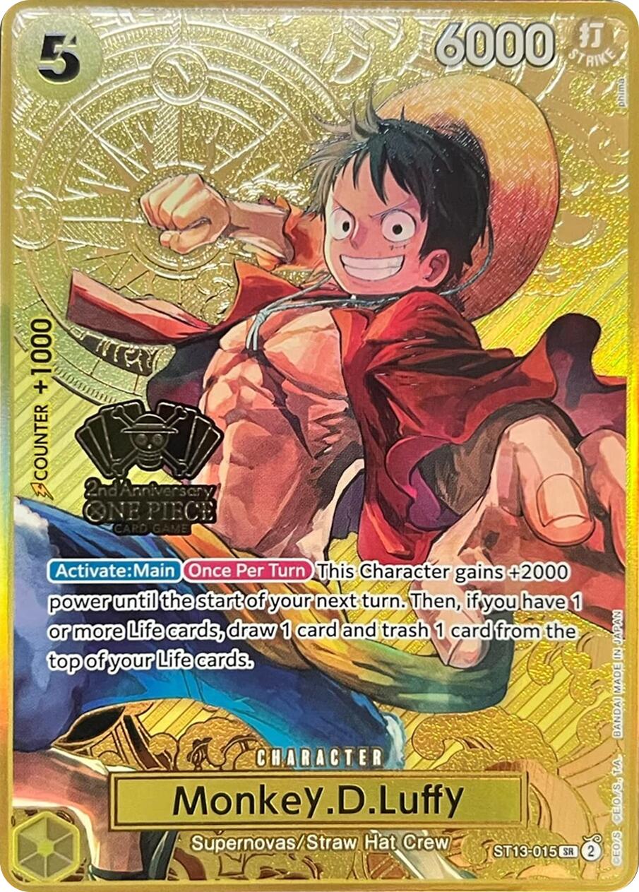 Monkey.D.Luffy (Japanese Version 2nd Anniversary Set) [One Piece Promotion Cards] | Card Merchant Takapuna